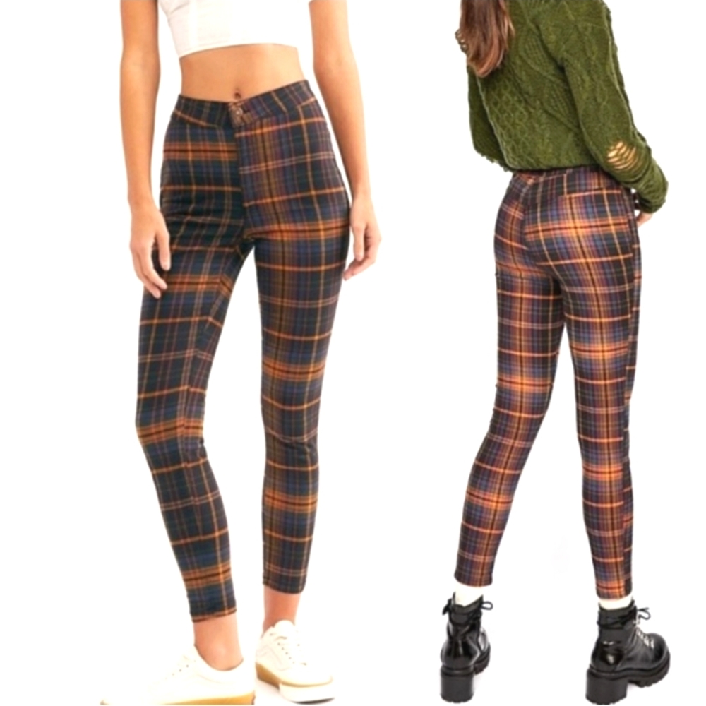 We the Free FP Belle Plaid Skinny Pants, Size 25